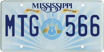 MS license plate MTG566