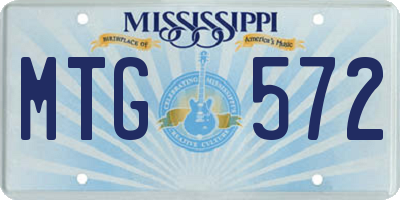 MS license plate MTG572