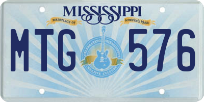 MS license plate MTG576