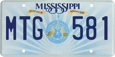 MS license plate MTG581