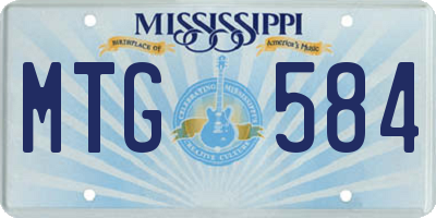 MS license plate MTG584