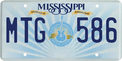 MS license plate MTG586