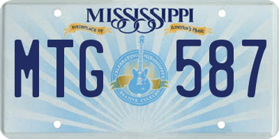 MS license plate MTG587
