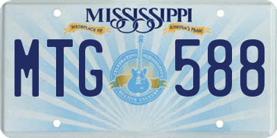MS license plate MTG588