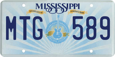 MS license plate MTG589
