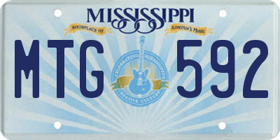 MS license plate MTG592