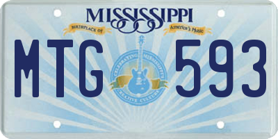 MS license plate MTG593
