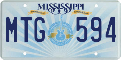 MS license plate MTG594