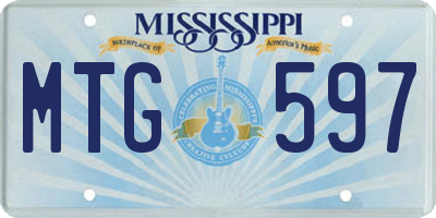 MS license plate MTG597