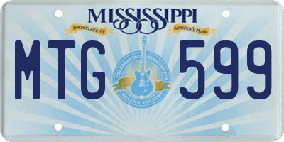 MS license plate MTG599