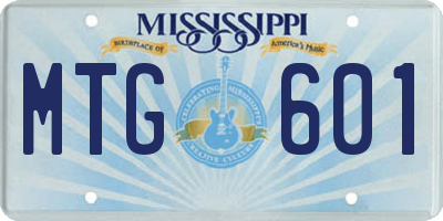MS license plate MTG601
