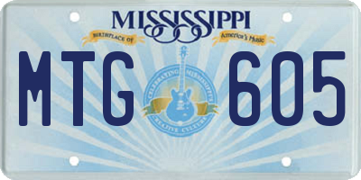 MS license plate MTG605