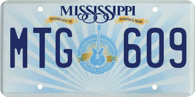 MS license plate MTG609