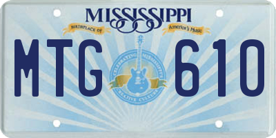 MS license plate MTG610