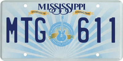 MS license plate MTG611