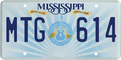 MS license plate MTG614