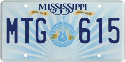 MS license plate MTG615