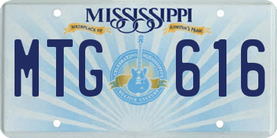 MS license plate MTG616