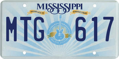 MS license plate MTG617