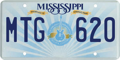 MS license plate MTG620