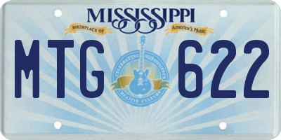 MS license plate MTG622
