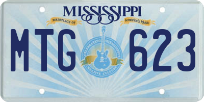 MS license plate MTG623