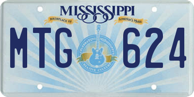 MS license plate MTG624