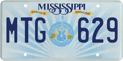 MS license plate MTG629
