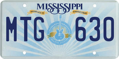 MS license plate MTG630