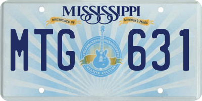MS license plate MTG631