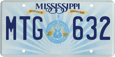 MS license plate MTG632