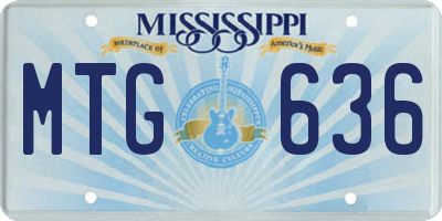 MS license plate MTG636