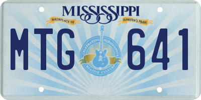 MS license plate MTG641