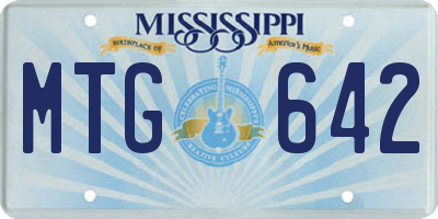 MS license plate MTG642