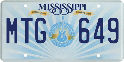 MS license plate MTG649