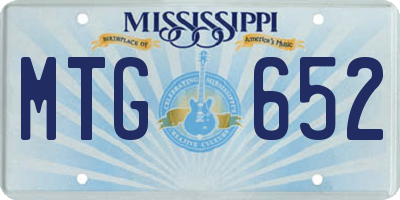 MS license plate MTG652