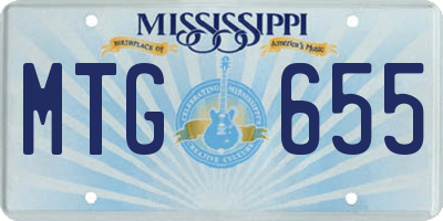 MS license plate MTG655