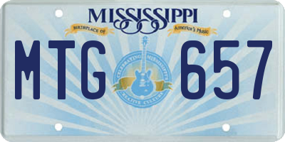 MS license plate MTG657