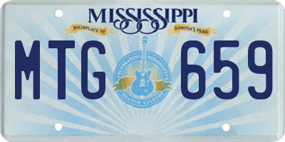MS license plate MTG659