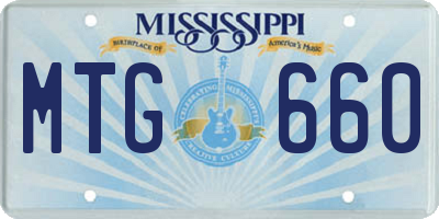 MS license plate MTG660
