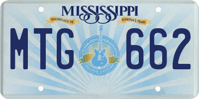 MS license plate MTG662