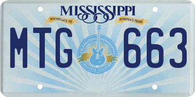 MS license plate MTG663