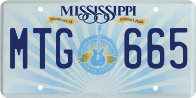 MS license plate MTG665