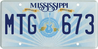 MS license plate MTG673