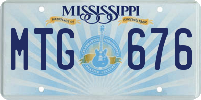 MS license plate MTG676