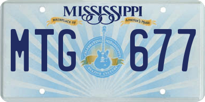 MS license plate MTG677