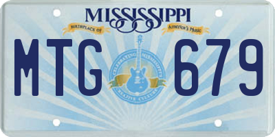MS license plate MTG679