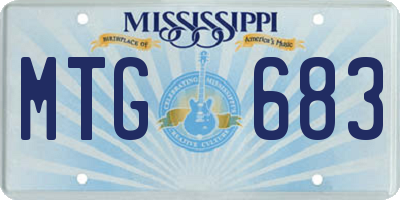 MS license plate MTG683