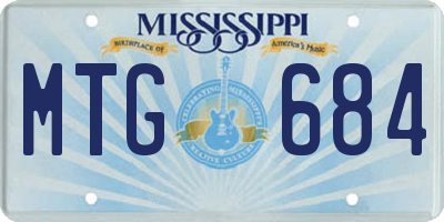 MS license plate MTG684
