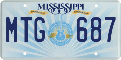 MS license plate MTG687